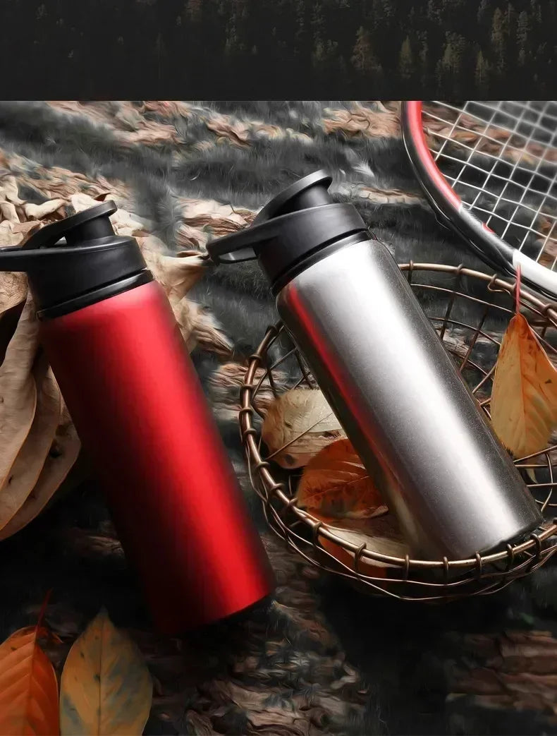 1-15 pièces Portable en acier inoxydable vélo bouteille d'eau droite boire en plein air sport voyage bouilloire bouteille d'eau en métal