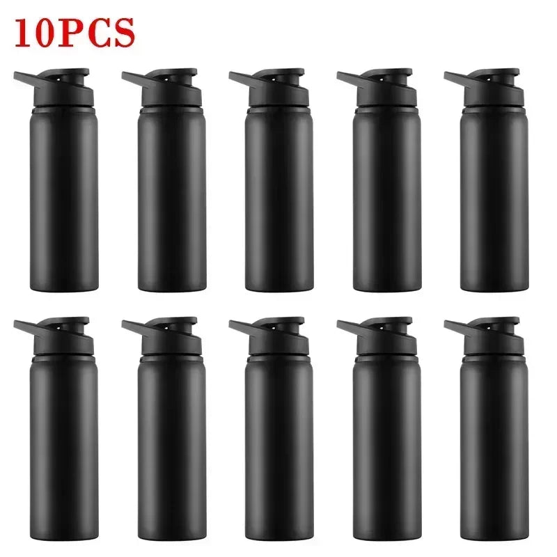 1-15 pièces Portable en acier inoxydable vélo bouteille d'eau droite boire en plein air sport voyage bouilloire bouteille d'eau en métal
