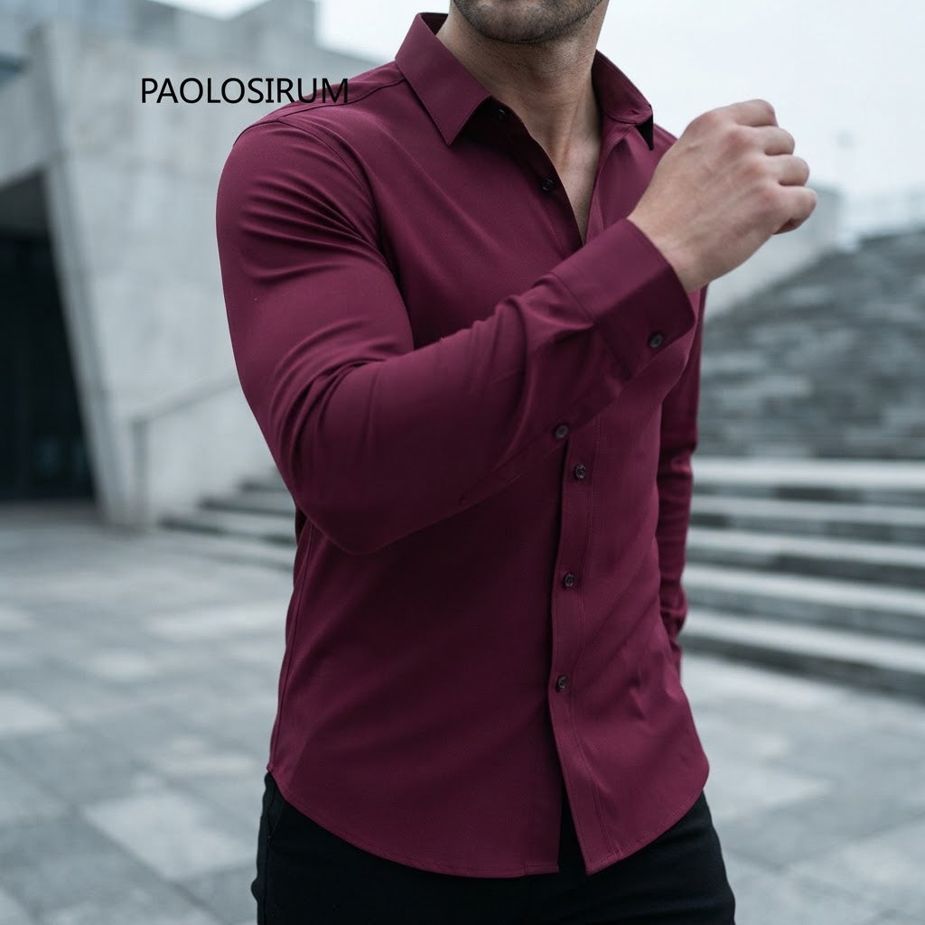 Stay fresh and dry all day in the breathable, moisture-wicking Cross-Border Lightweight Stretchy Plus-Size Men's Shirts ideal for any season.