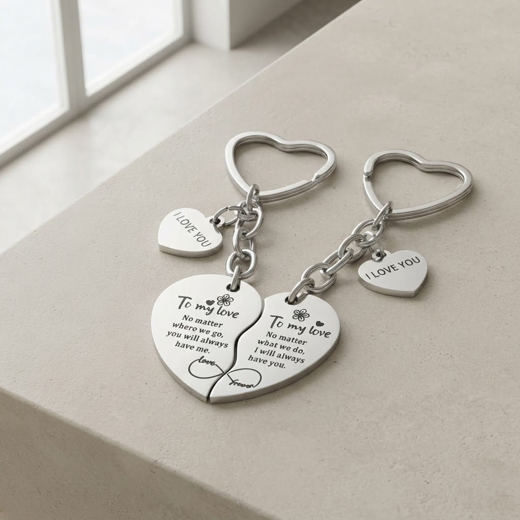 Multi-functional keychain set designed for practical everyday use and versatile styling options.