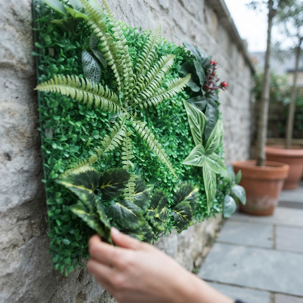 Enhance both indoor and outdoor environments with the versatile Home Decoration Artificial Plant Lawn Grass Green Moss Fake Wall Garden Outdoor Interior Decor.