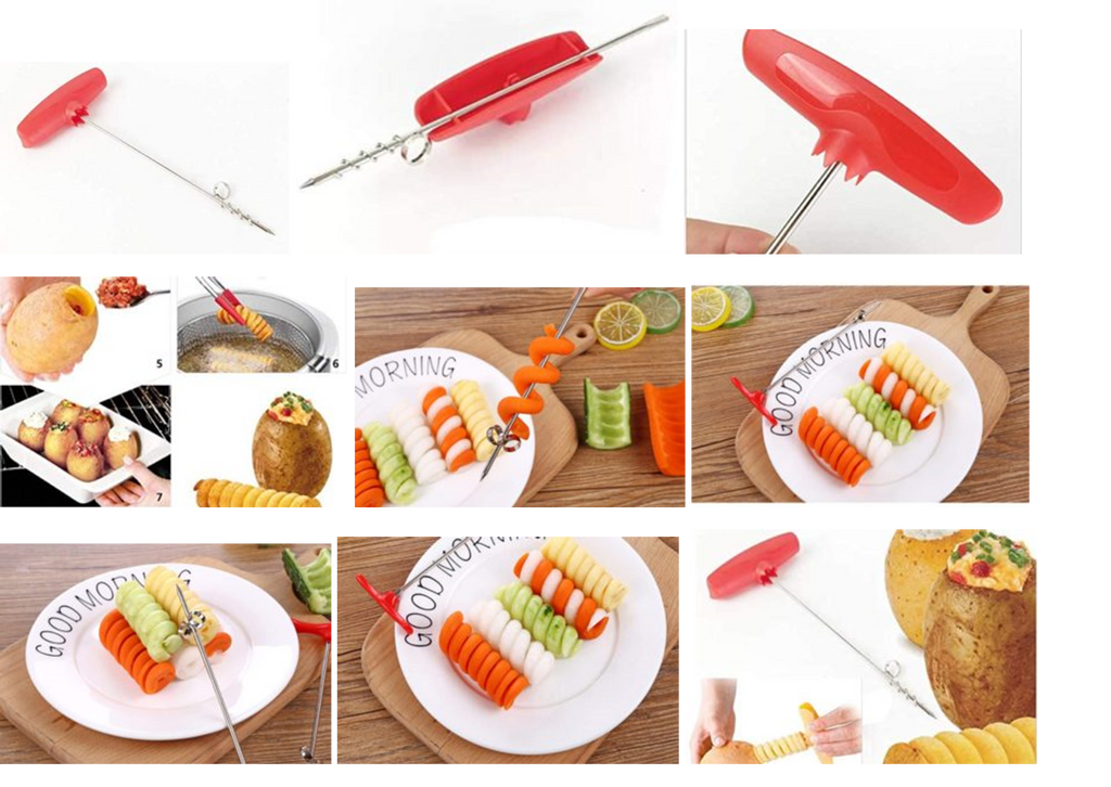 Couteau Spirale Légumes - Coupe Julienne Cuisine Pratique