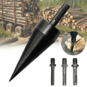 Foret conique pour fendre le bois – Compatible perceuse