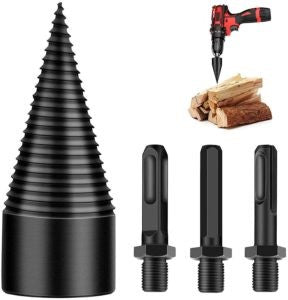 Foret conique pour fendre le bois – Compatible perceuse