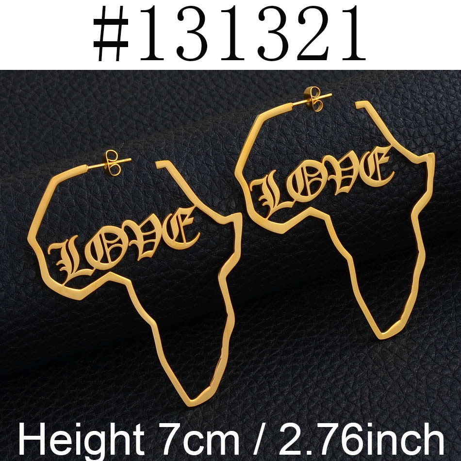 Boucles d'Oreilles Symbole Adinkra Nyame Anniyo - Bijou Africain Doré 3