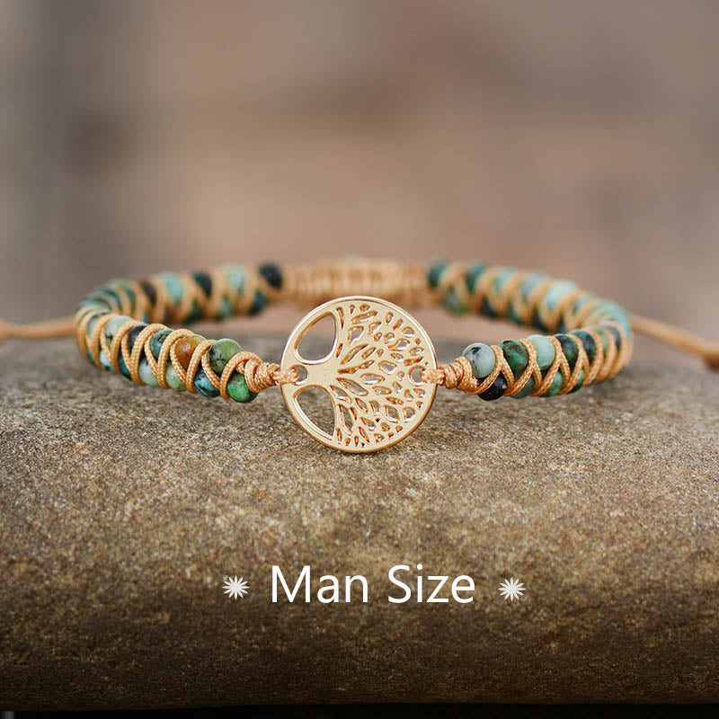 Bracelet Arbre de Vie Africain - Tressé Yoga Amitié