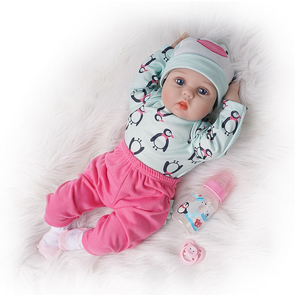 Poupée bébé reborn avec vêtements et cheveux courts – Jouet fille et garçon