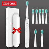 Dentists Recommend Professional Sonic Electric Toothbrush 5 Modes Protect Gums Rechargeable Waterproof Toothbrush Box as Gift