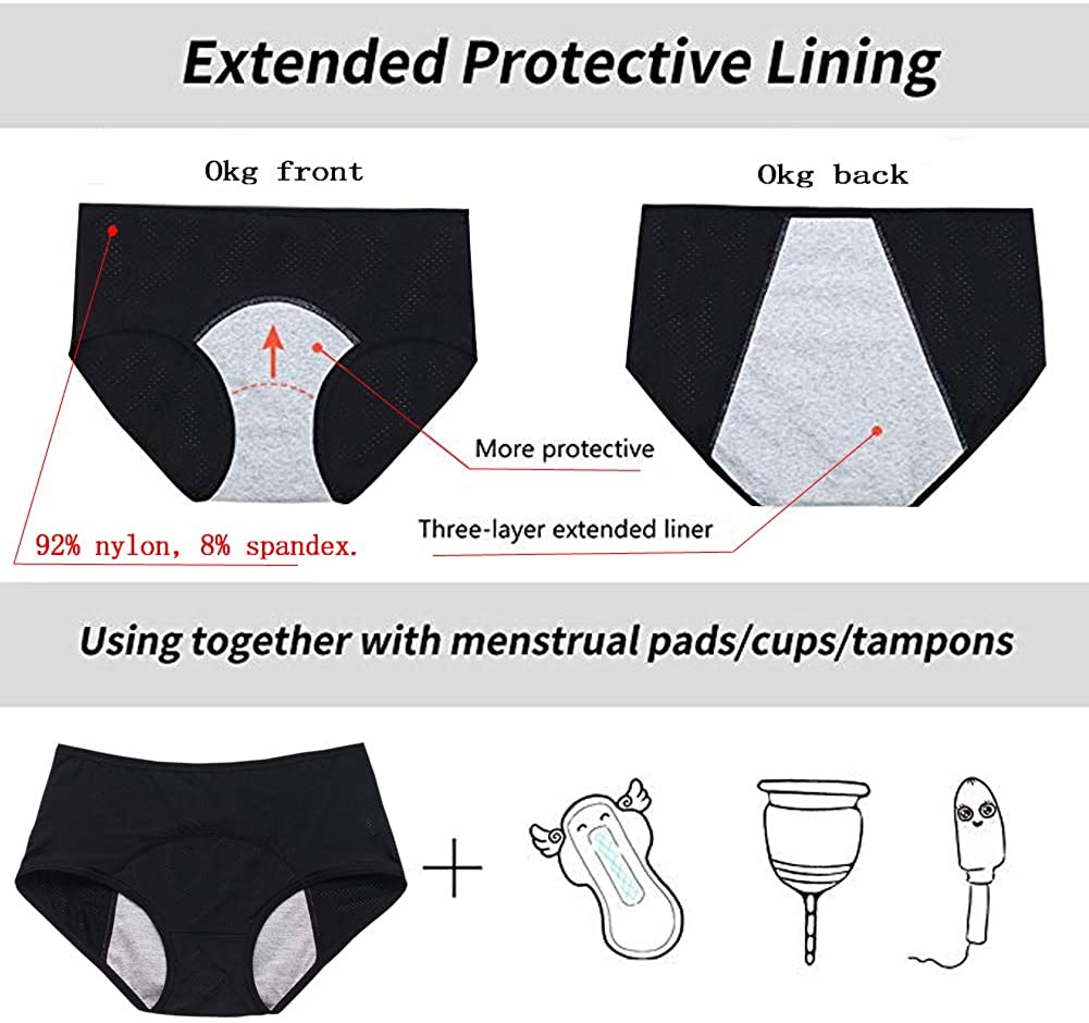 Culotte menstruelle coton taille haute anti-fuite – Grande taille jusqu'à 6XL