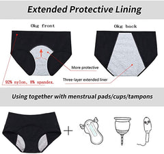Culotte menstruelle coton taille haute anti-fuite – Grande taille jusqu'à 6XL