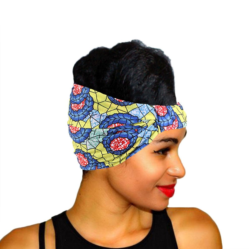Headband Imprimé Africain Torsadé - Bandeau Cheveux Femme 2