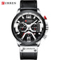 CURREN Luxury Brand Mens Watch Military Leather Wristwatch Man Sports Clock Casual Fashion Chronograph Waterproof Relojes Hombre