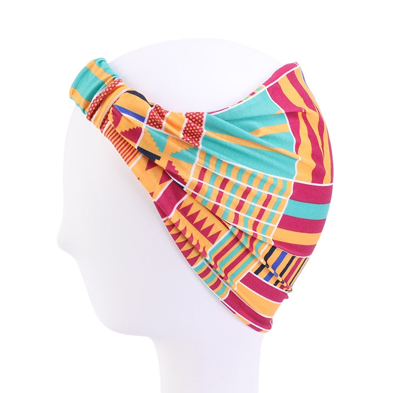 Headband Imprimé Africain Torsadé - Bandeau Cheveux Femme 2