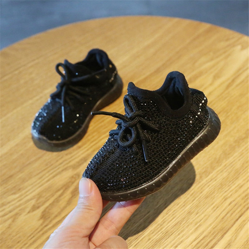 Chaussures bébé Aogt avec strass – Baskets souples garçon et fille