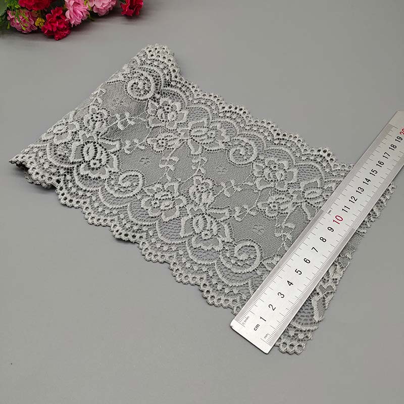 Ruban Dentelle Élastique Fleuri Africain - 15cm Couture DIY 2