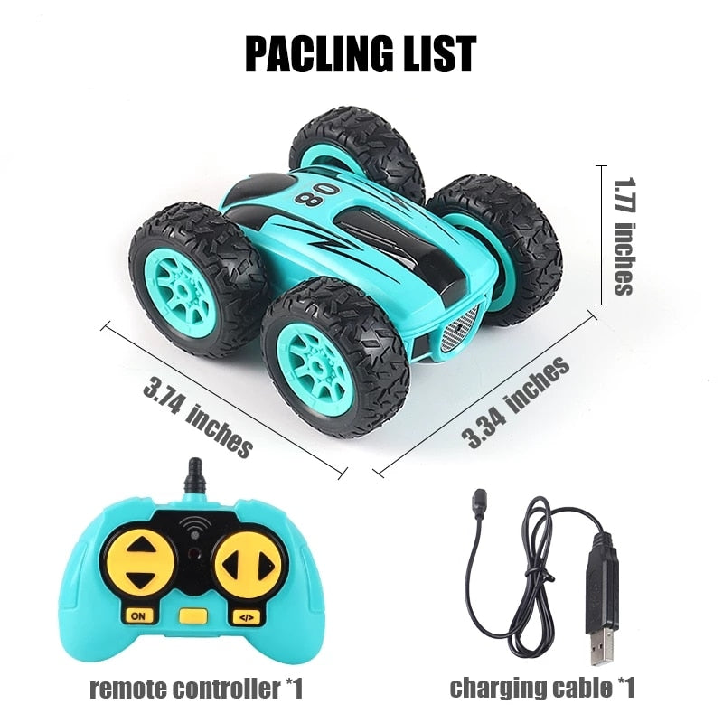 Voiture RC 3,7 pouces 2,4 GHz double face – Drift, flip 360°, tout-terrain