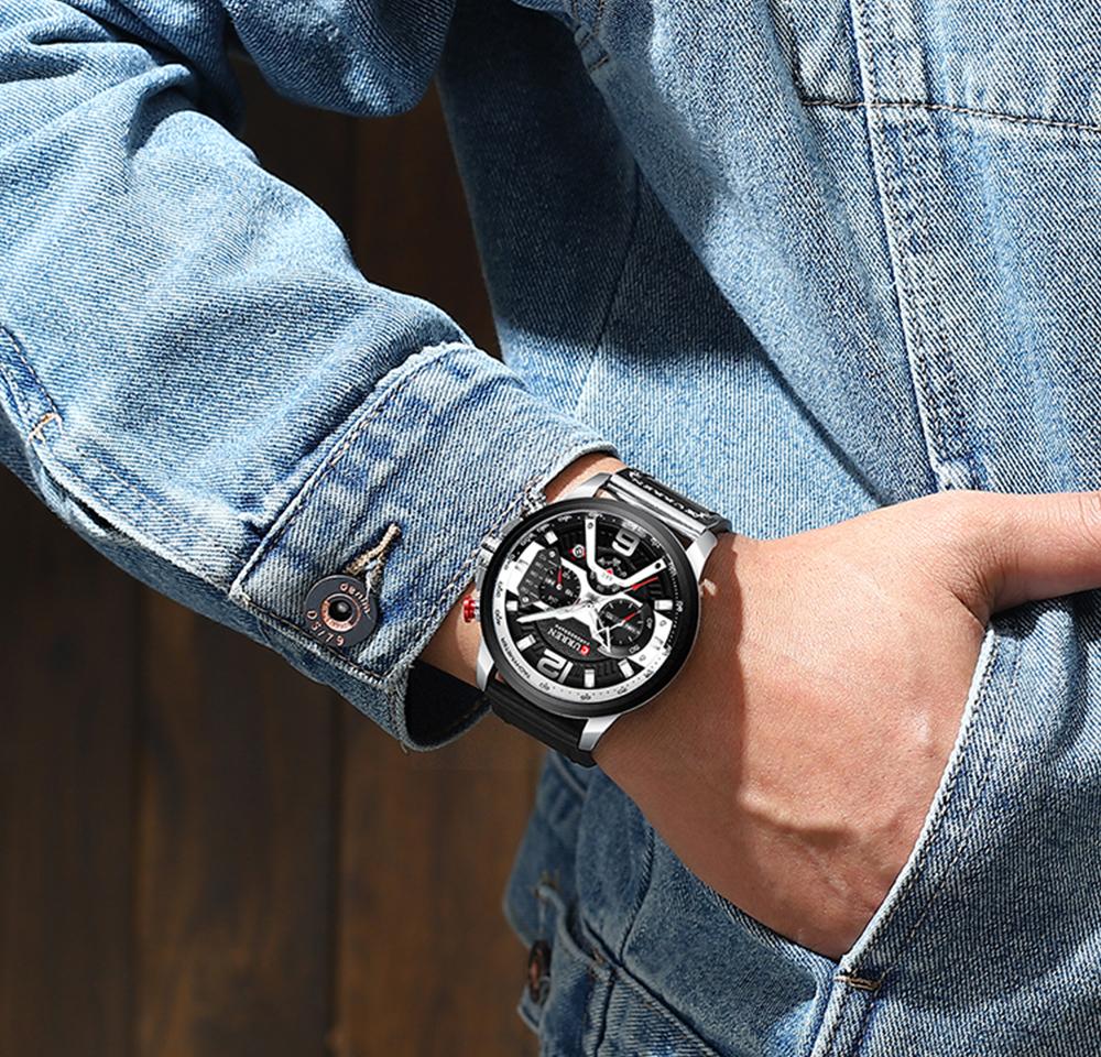 Multifunctional chronograph with seconds, minutes, and 24-hour subdials for enhanced utility