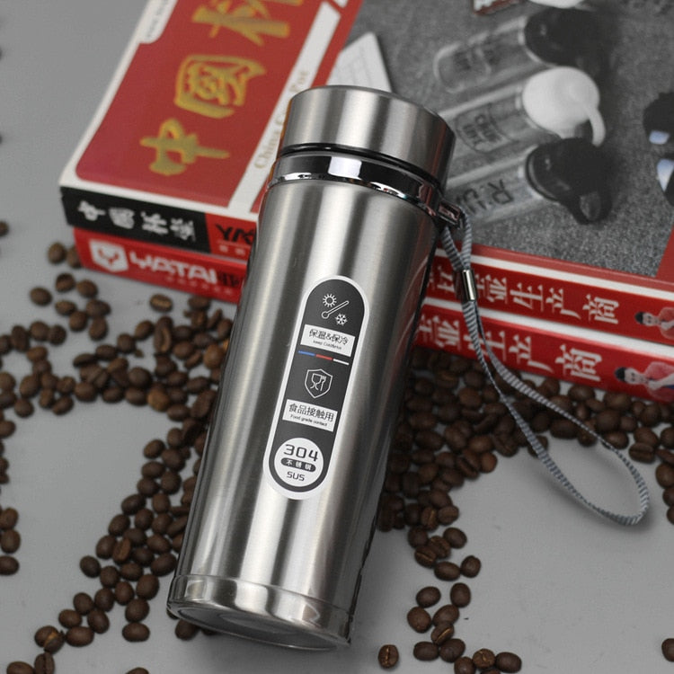 Mug thermos inox grande capacité – Bouteille isotherme bureau et voyage