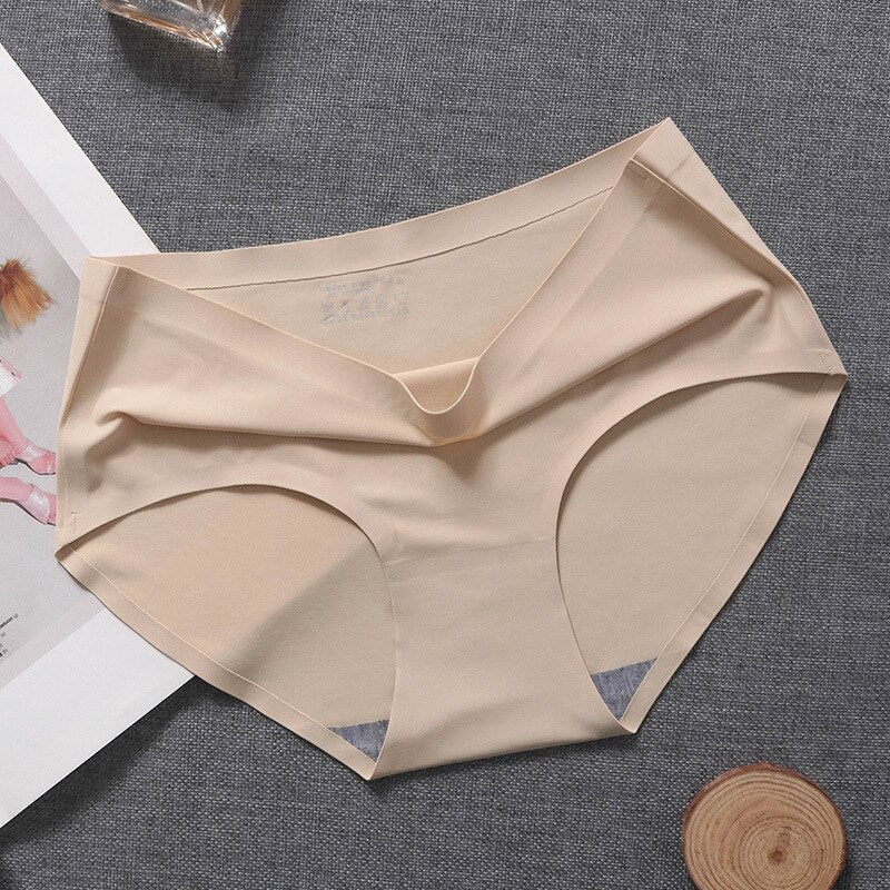 Culotte sans couture en soie de glace taille mi-haute – Respirante femme