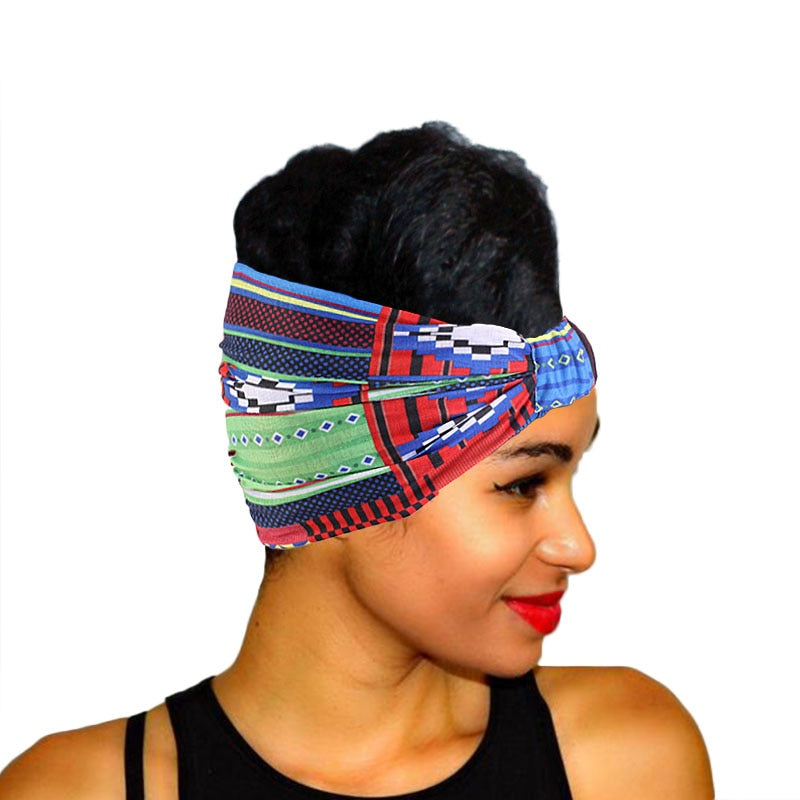 Headband Imprimé Africain Torsadé - Bandeau Cheveux Femme 2