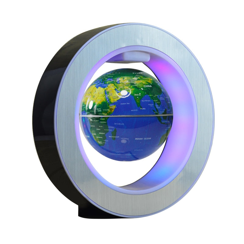 Globe terrestre en lévitation magnétique avec lumière LED