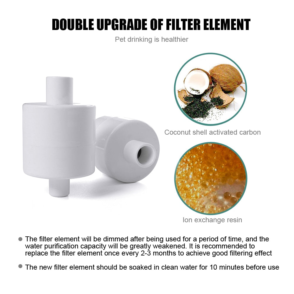 Lot de 2 filtres à charbon actif pour fontaine à eau chat