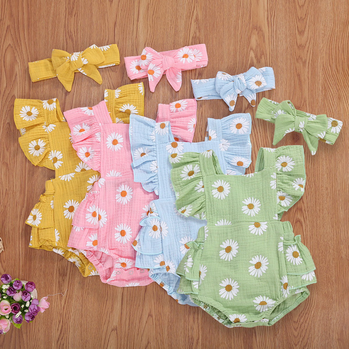 Barboteuse florale bébé – Confort et style pour nouveau-né