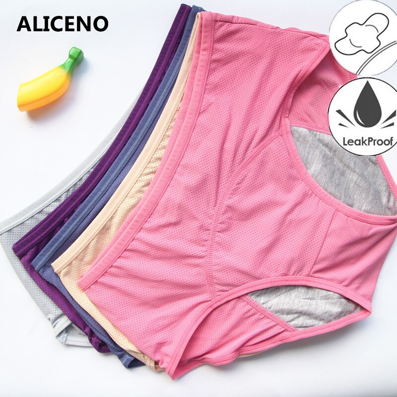 Culotte menstruelle grande taille L-5XL taille haute – Anti-fuite respirante
