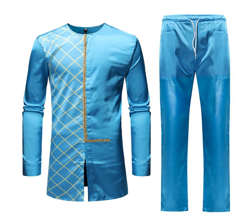 Ensemble Dashiki Homme 2 Pièces - Chemise et Pantalon