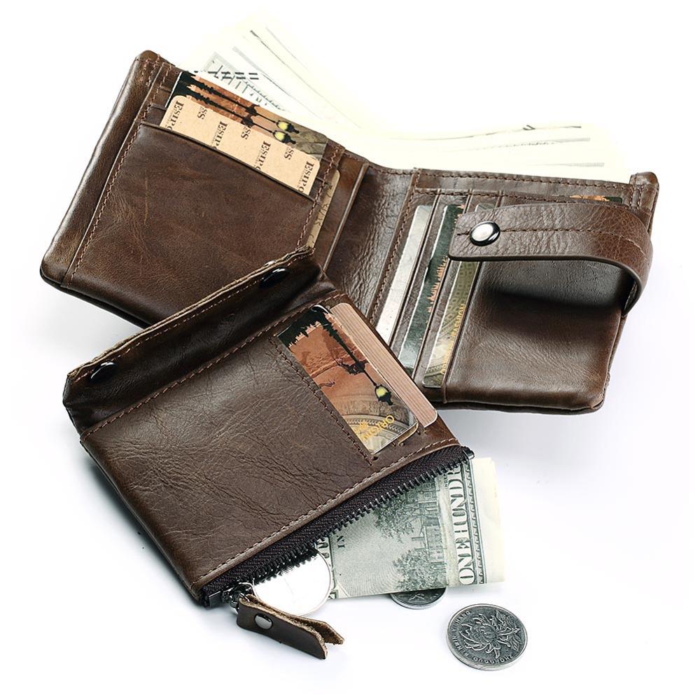 Portefeuille homme cuir véritable avec gravure personnalisée – Porte-monnaie