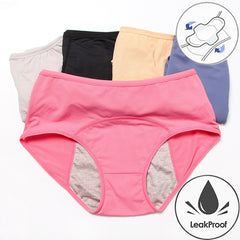 Culotte menstruelle coton taille haute anti-fuite – Grande taille jusqu'à 6XL