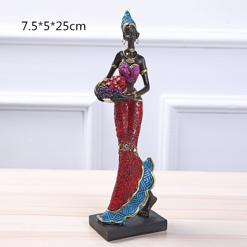 Figurine Résine Femme Africaine Ethnique - Décoration Vintage Maison 2