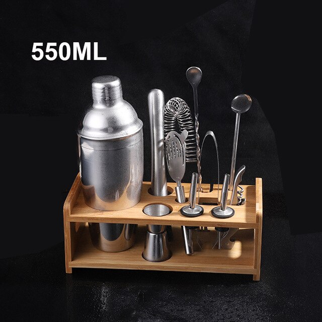 Shaker à cocktail Upors inox 550/750 ml avec mudler, jigger et cuillère