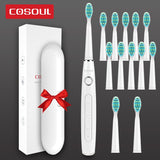 Dentists Recommend Professional Sonic Electric Toothbrush 5 Modes Protect Gums Rechargeable Waterproof Toothbrush Box as Gift