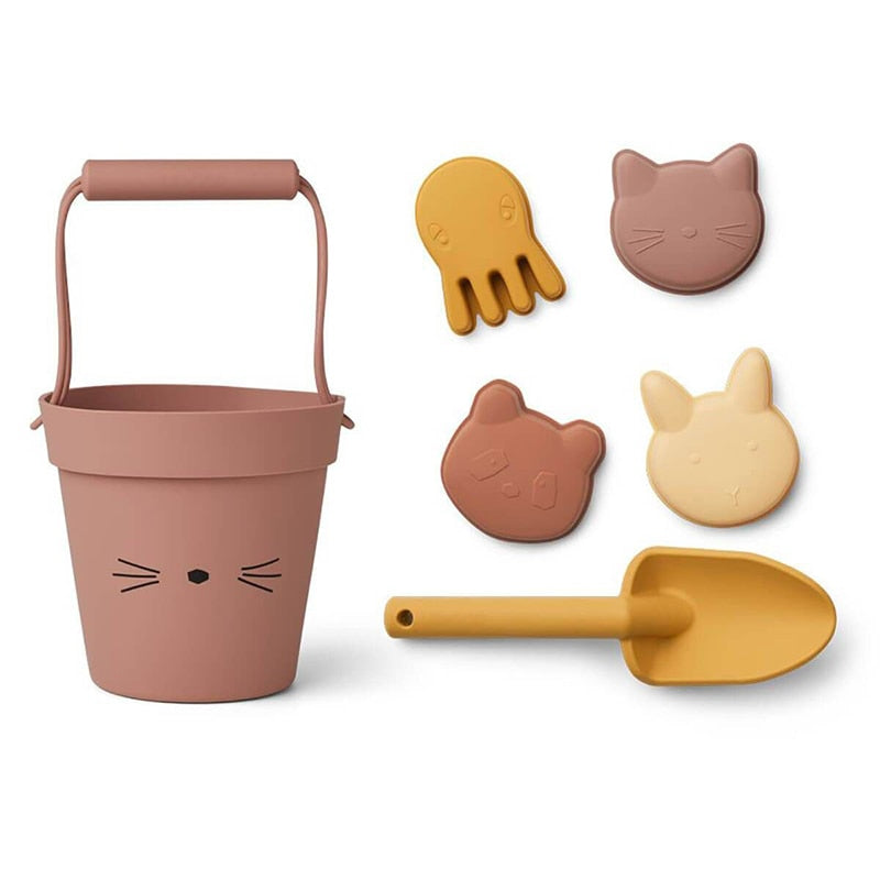 Jouet de plage pour enfant – Moules à sable animaux et accessoires bain