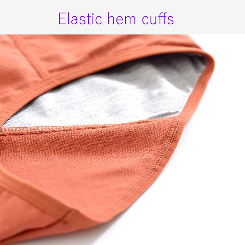 Culotte menstruelle coton taille haute lavable – Protection flux léger