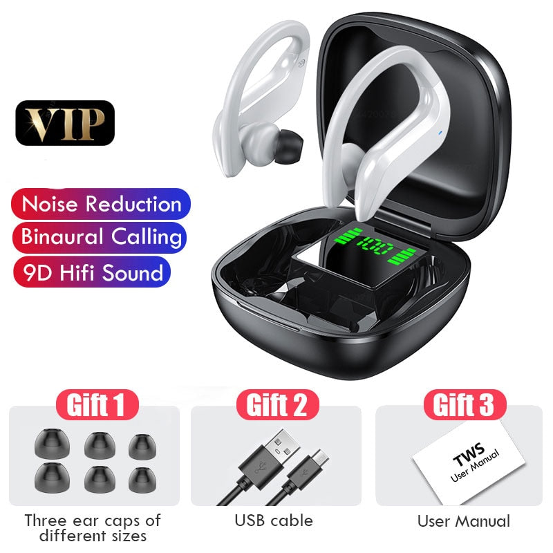 Écouteurs Bluetooth TWS sport imperméables avec micro et contrôle tactile