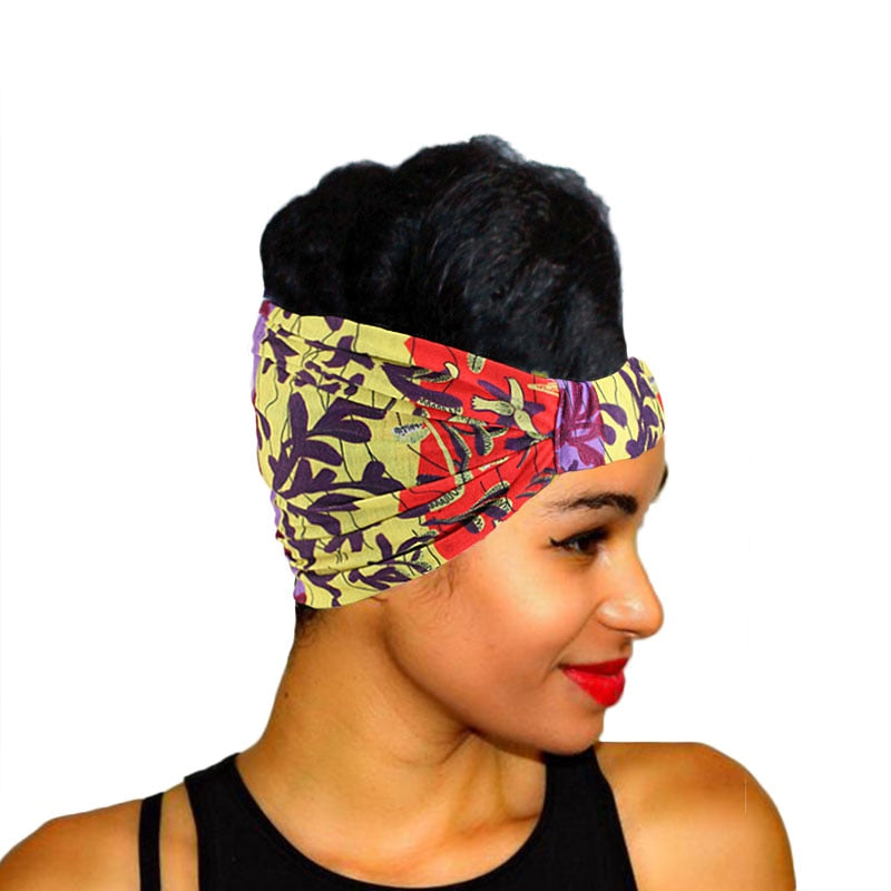 Headband Imprimé Africain Torsadé - Bandeau Cheveux Femme 2