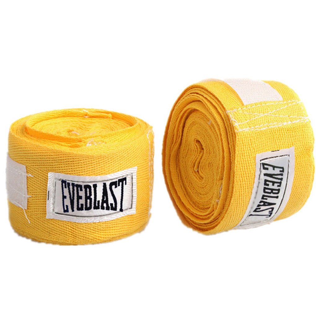 Lot de 2 bandes de boxe coton 3 m – Bandages Muay Thai et Taekwondo