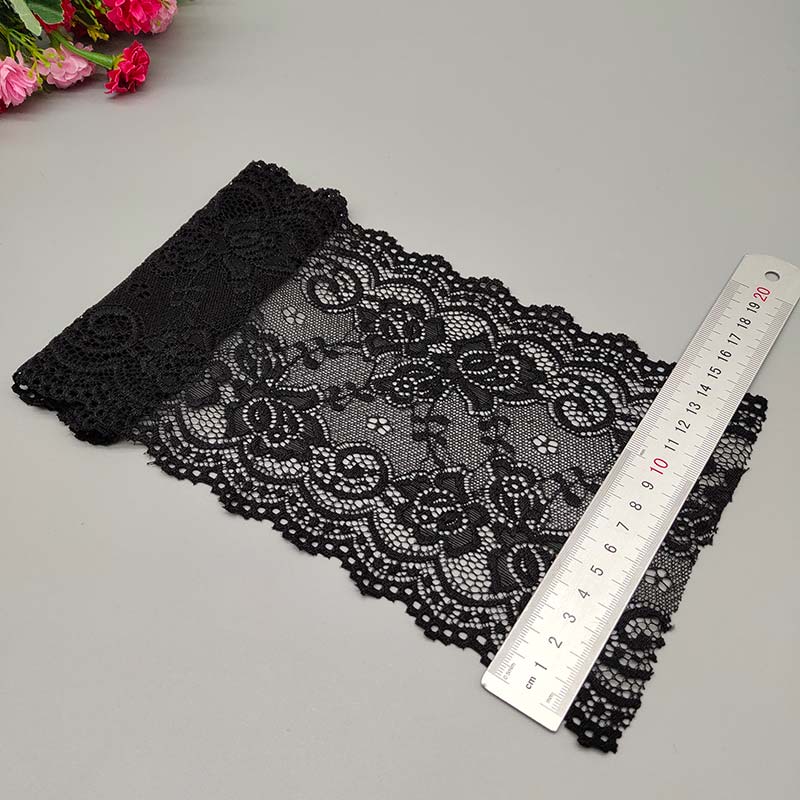 Ruban Dentelle Élastique Fleuri Africain - 15cm Couture DIY 2