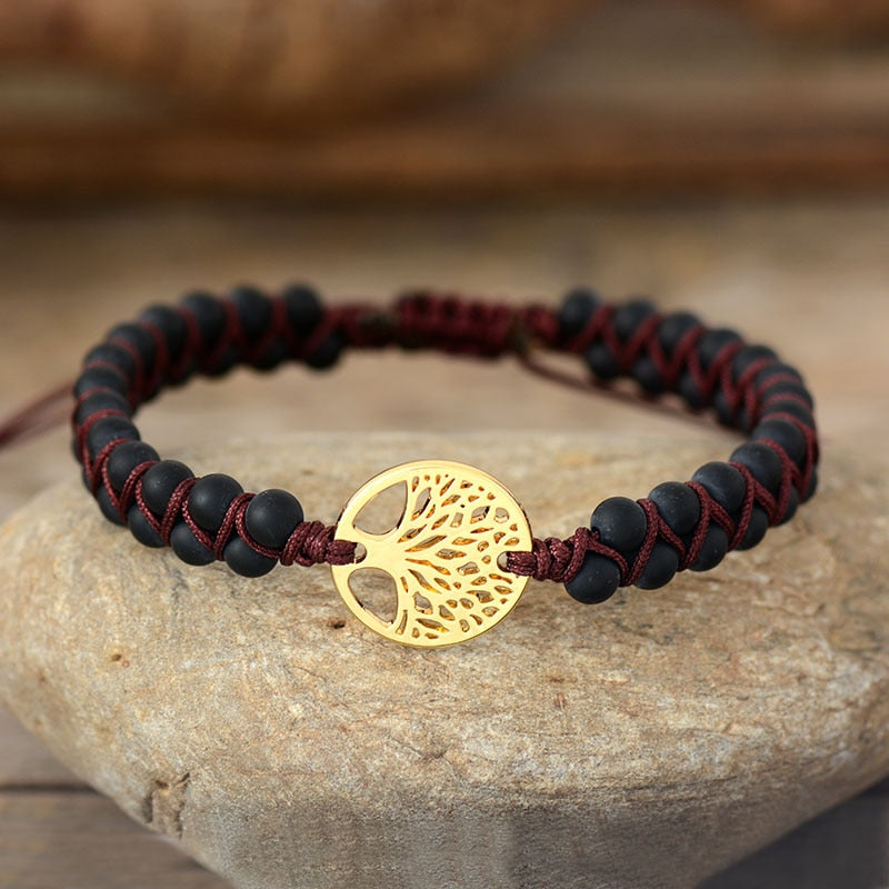 Bracelet Arbre de Vie Africain - Tressé Yoga Amitié