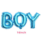 blue happy baby shower boys birthday pull flag banner balloon garland 1 age birth day 12month photo frame first party decor 1st