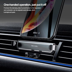 Support téléphone voiture à gravité – Grille d'aération, 4,7 à 6,5 pouces