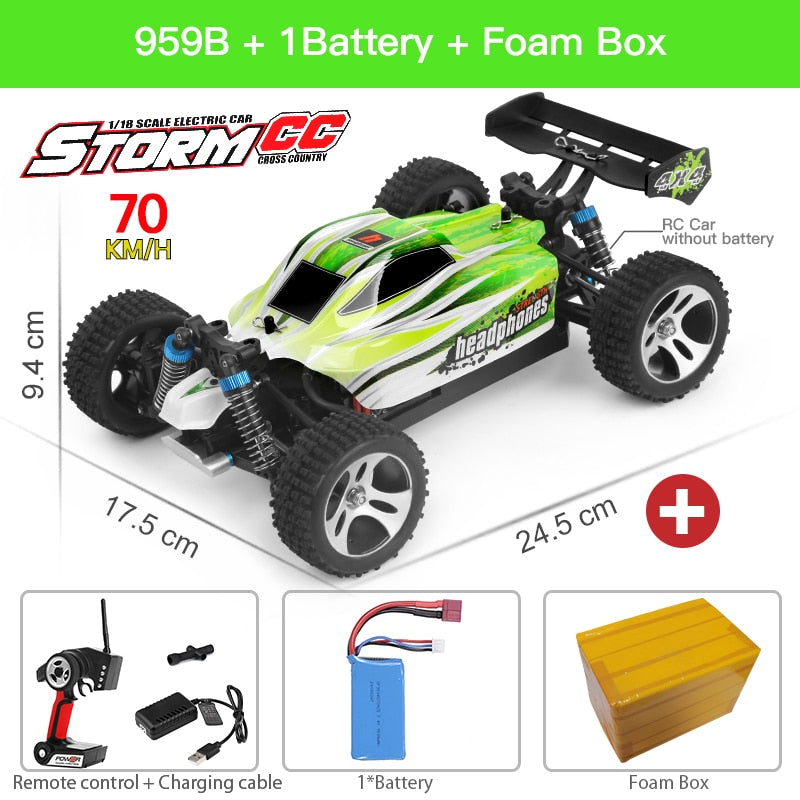Voiture RC Wltoys 144001/A959 2,4 GHz 4WD – 70 km/h, drift tout-terrain