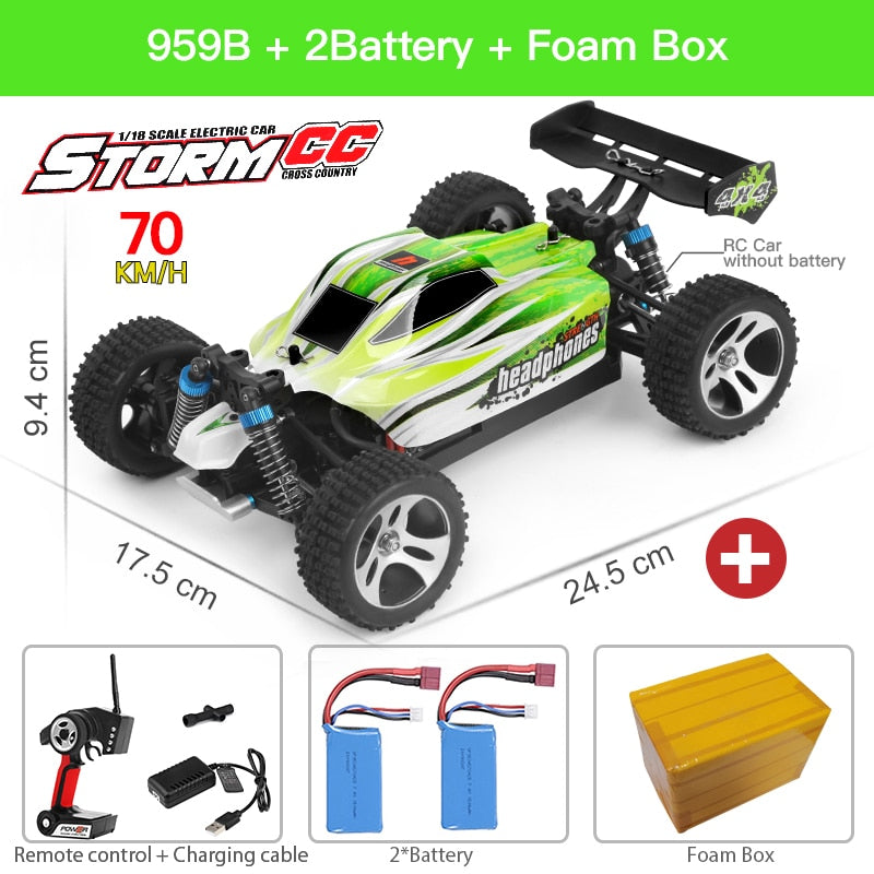 Voiture RC Wltoys 144001/A959 2,4 GHz 4WD – 70 km/h, drift tout-terrain