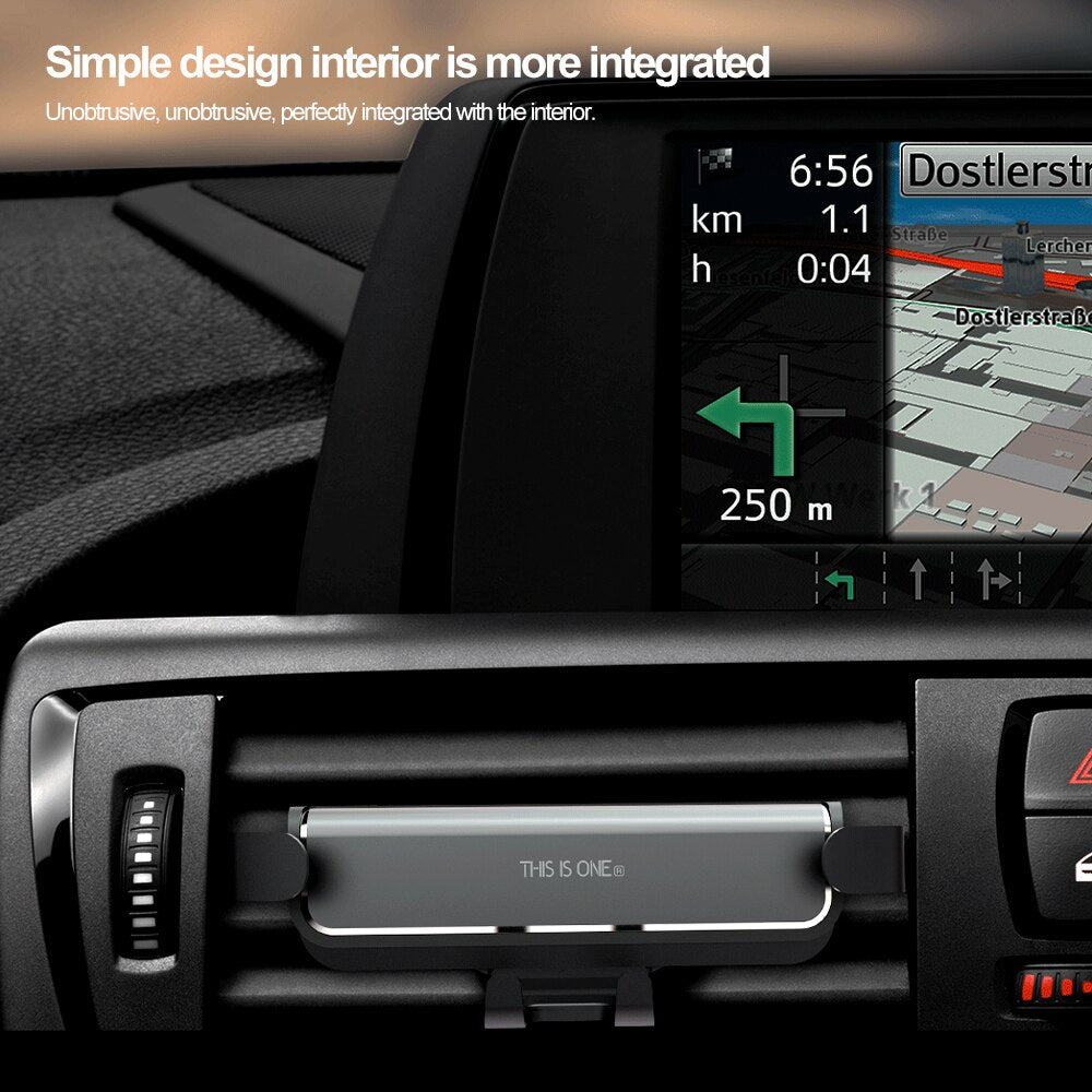 Support téléphone voiture à gravité – Grille d'aération, 4,7 à 6,5 pouces