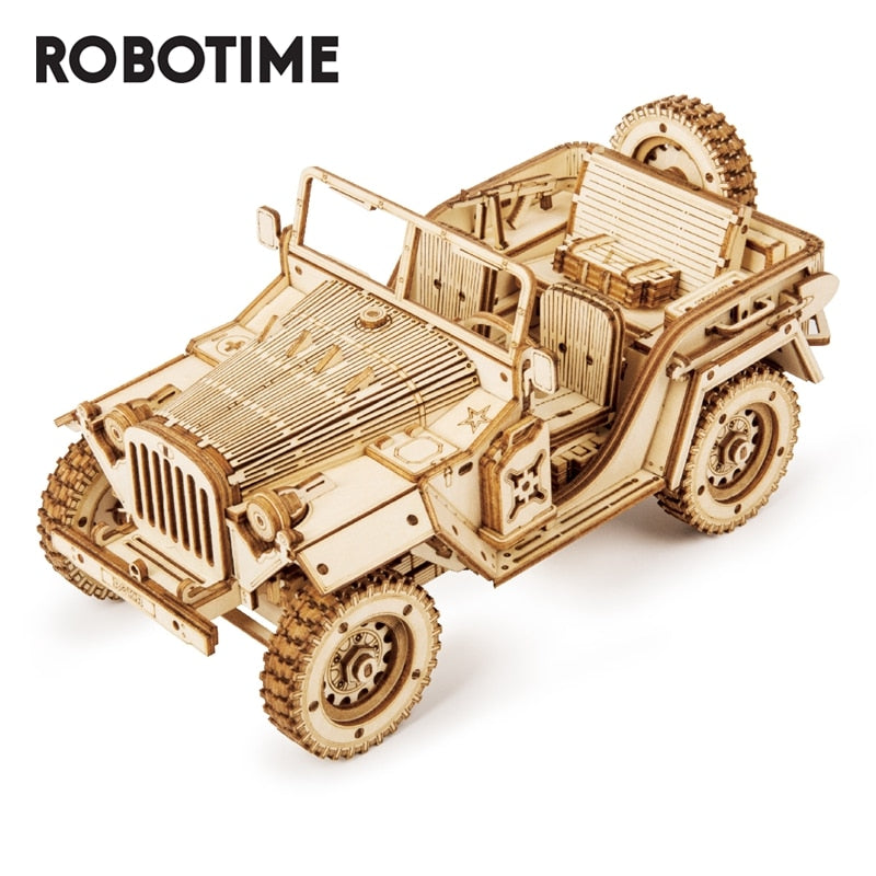 Puzzle 3D en bois Robotime – Maquette véhicule à assembler pour ados