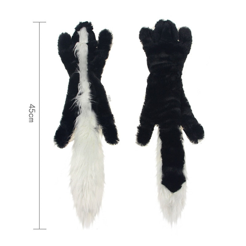 Jouet peluche couinante pour chien – Lapin, loup ou écureuil