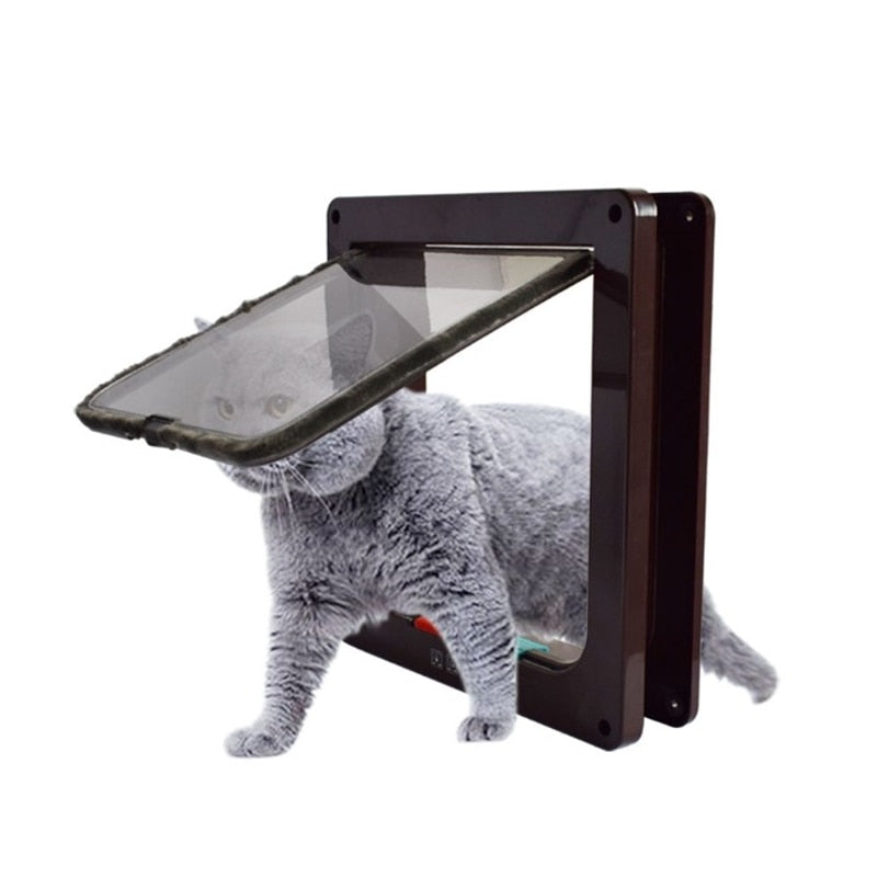 Chatière ABS 4 positions verrouillables S/M/L/XL pour chat et petit chien