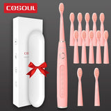 Dentists Recommend Professional Sonic Electric Toothbrush 5 Modes Protect Gums Rechargeable Waterproof Toothbrush Box as Gift